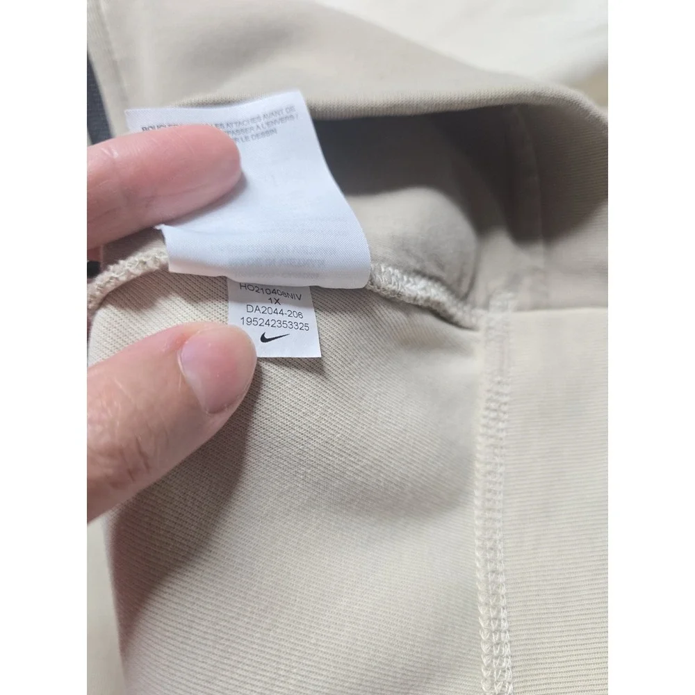 Nike Tech Fleece Full Zip Hoodie Women's Plus 1X Beige Brown Athletic Jacket